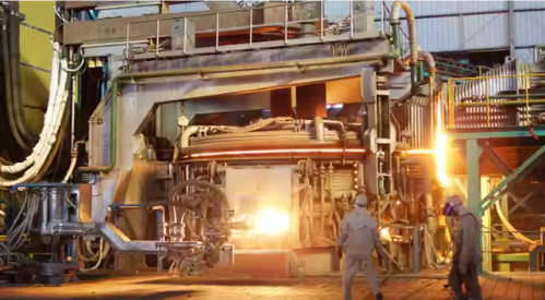 Forno de arco de corrente contínua de 1000 kg para linha de produção de rebar
