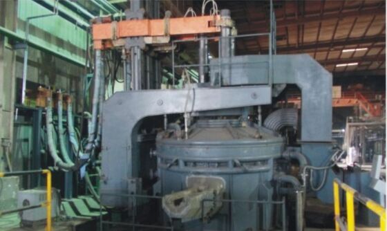Forno de arco elétrico totalmente arrefecido a água