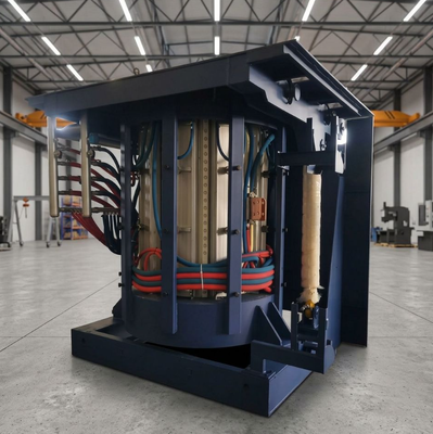 Forno de Indução de Frequência Média de Economia de Energia de 10T para Linha de Refino de Liga de Ferro-Cromo